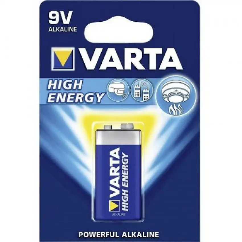 VARTA HIGH ENERGY 9V 6LR61 PILE POUR APPAREILS à FORTE CONSOMMATION D'éNERGIE
