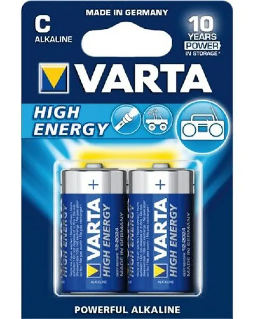 VARTA HIGH ENERGY PILE C 1,5V LOT DE 2