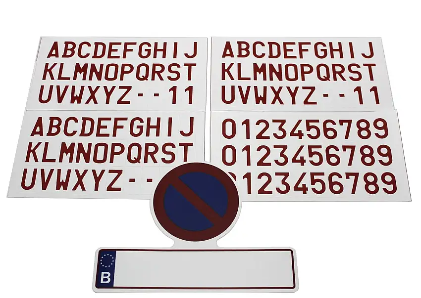 AUTOCOLLANT INTERDICTION DE STATIONNER AUTOCOLLANT AVEC ALPHABET ET CHIFFRES