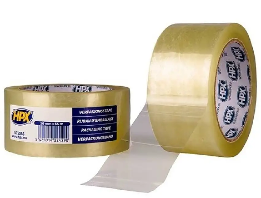 RUBAN D'EMBALLAGE HPX TRANSPARENT 50MM X 66M à FORTE ADHéRENCE