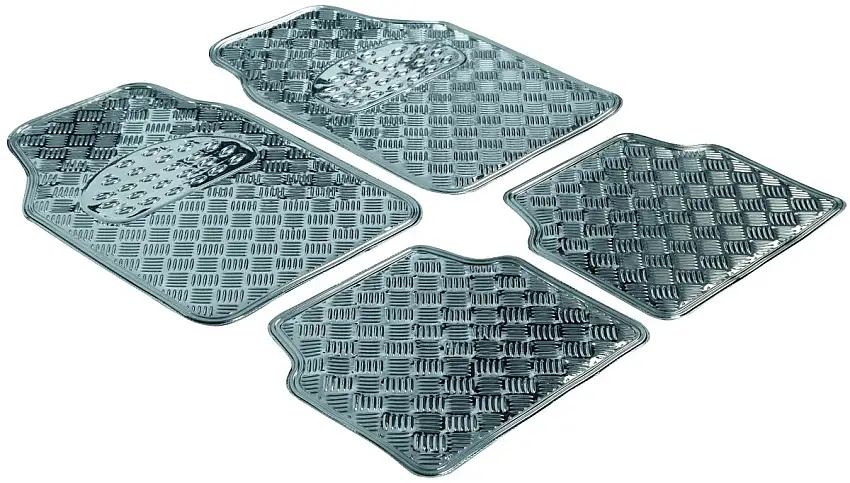WALSER SET DE TAPIS MéTALLIQUE ARGENTé PVC UNIVERSEL