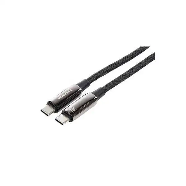 WAYME Câble de charge et de synchronisation, tressé en microfibre, 100 cm, USB-C max 240W