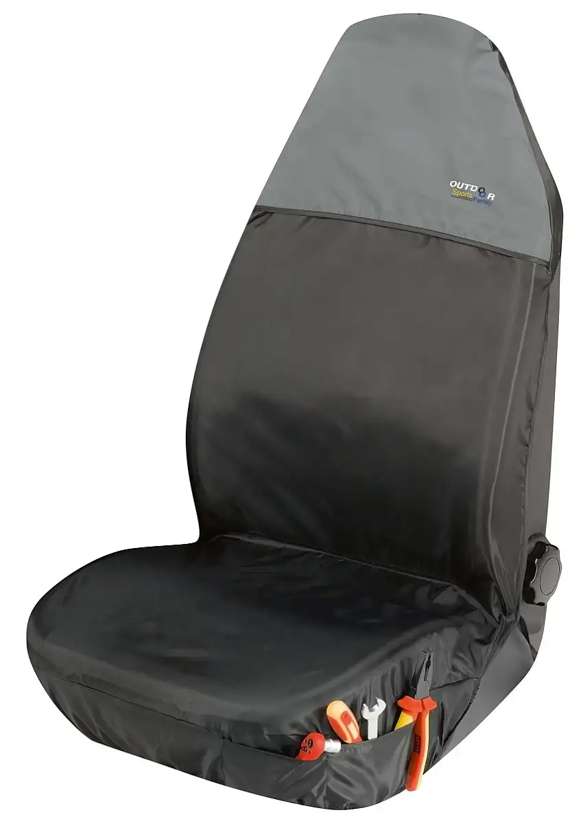 HOUSSE DE SIèGE WALSER SIèGE UNIQUE NOIR/GRIS POLYESTER DéPERLANT