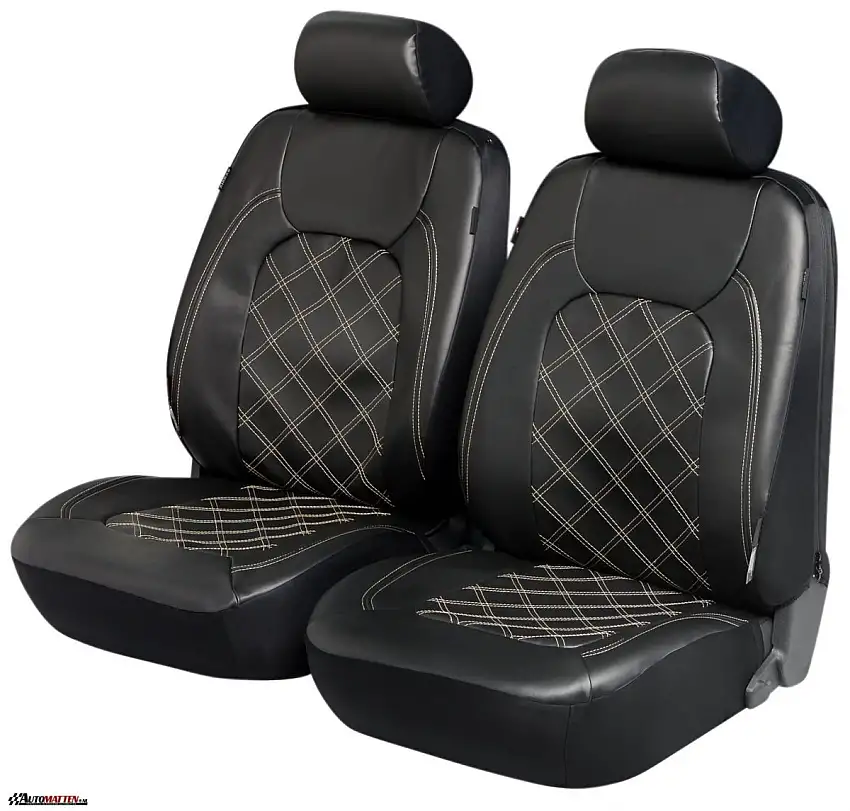ENSEMBLE DE HOUSSES DE SIèGE AUTO AVANT WALSER PADDINGTON SIMILI CUIR NOIR AVEC FERMETURE éCLAIR