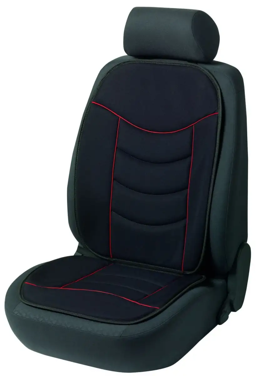COUSSIN DE SIèGE WALSER ELEGANCE PLUS NOIR/ROUGE AVEC AJUSTEMENT UNIVERSEL